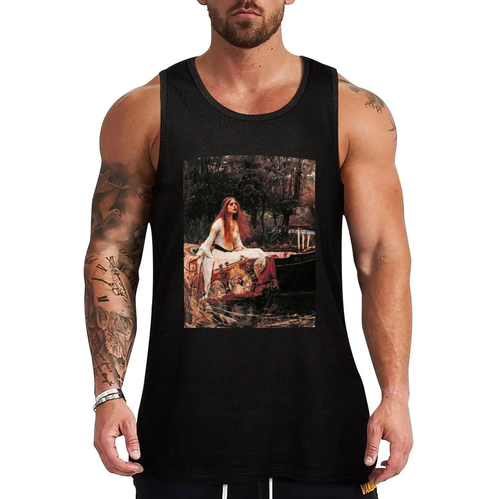 John William Waterhouse - The Lady of Shalott Tank Top Basic Layering Tank Top Soft Cotton Sleeveless Shirt