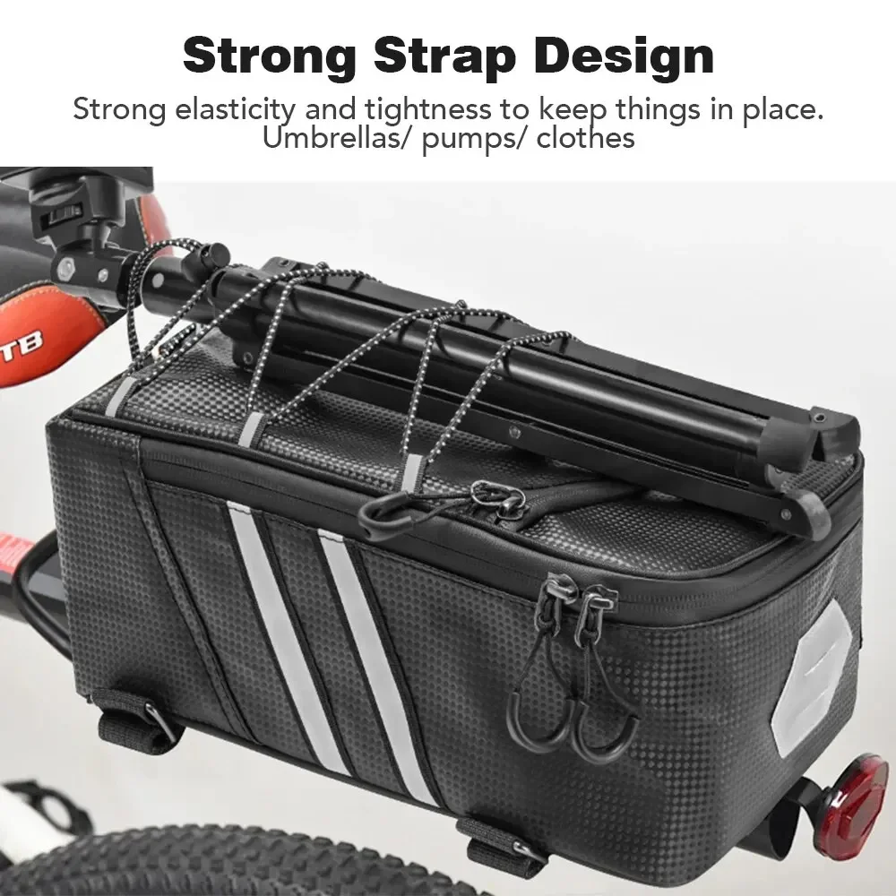 NEWBOLER Bicycle Rear Seat Bag MTB Bike Rack Bag Trunk Pannier Cycling Large Capacity Waterproof Travel Bag With Rain Cover