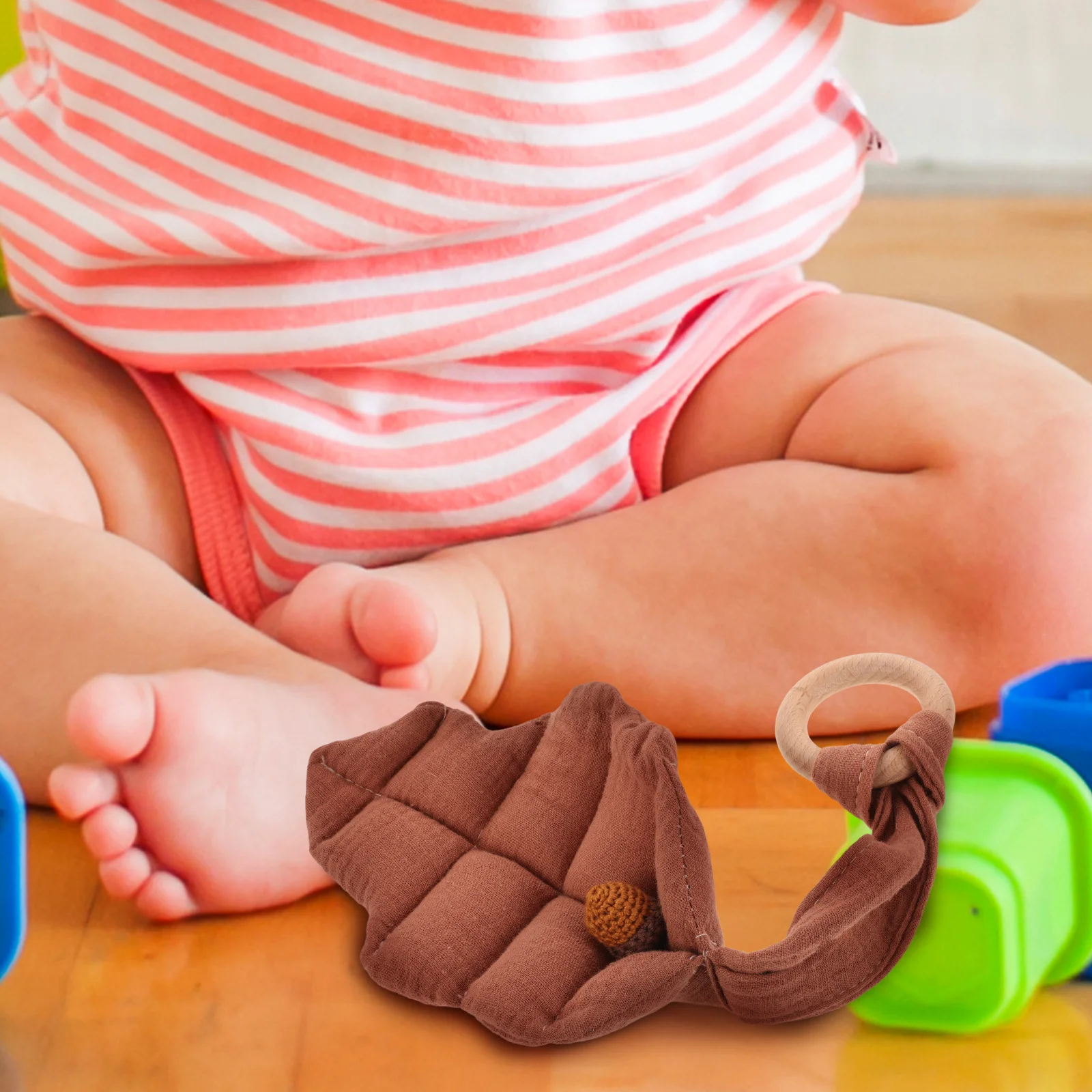 Colgante para cochecito de bebé en forma de hoja, adorno colgante móvil para cama infantil, colgante relajante para bebé, juguetes para la dentición, adornos para cochecito de niña