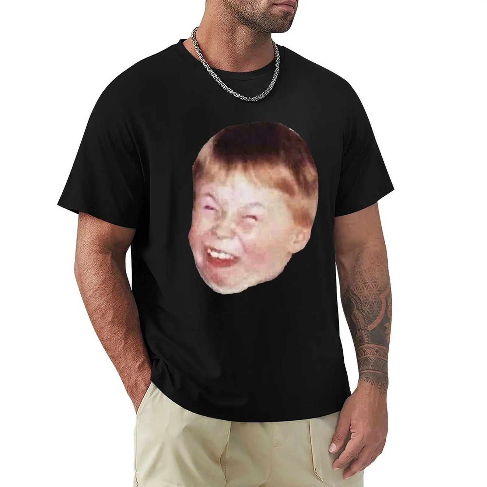 Little Kid Redhead Fat Laughing Mocking Funny Meme Face Classic T-Shirt man t shirts cotton T-Shirt
