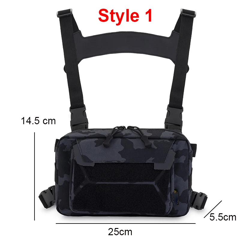 Taktische Jagdweste Tasche Herren Outdoor-Sport Brusttasche Training Camping Reisen Angeln Molle Überlebens-Tasche