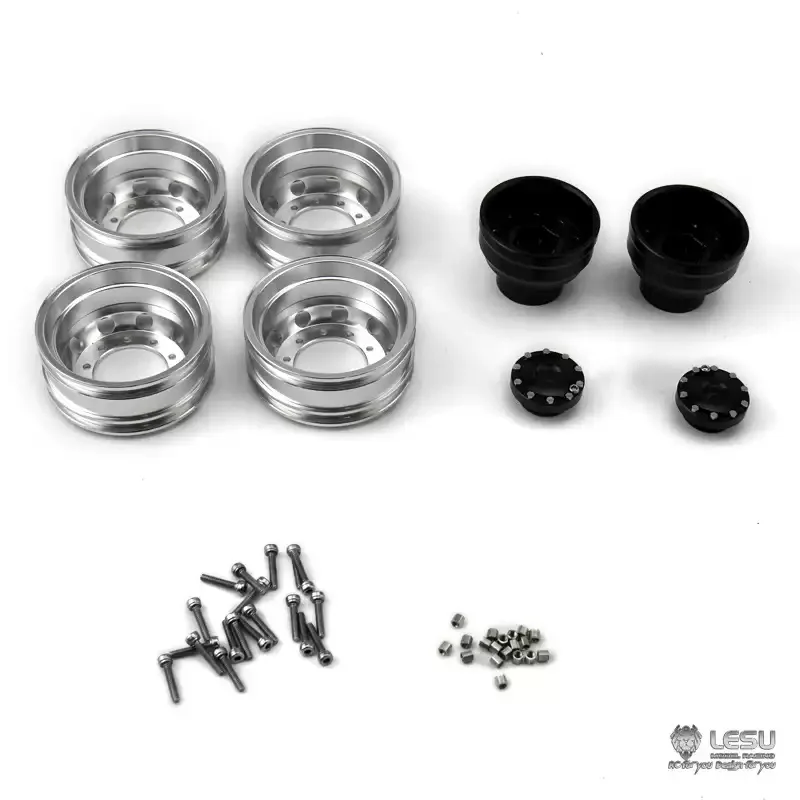 LESU RC Parts W-2048 Metal Rear Wheel Hub for 1/14 RC DIY Tamiyaya Model Truck HEX Brake