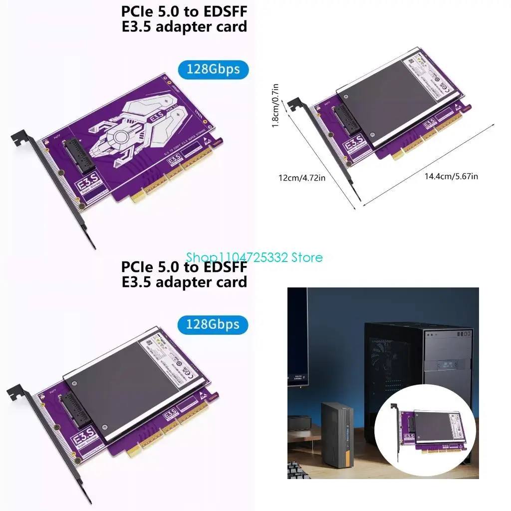 

Карта преобразователей P5EA PCIe 5.0 в EDSFF E3.S для быстрой передачи данных и легкой установки