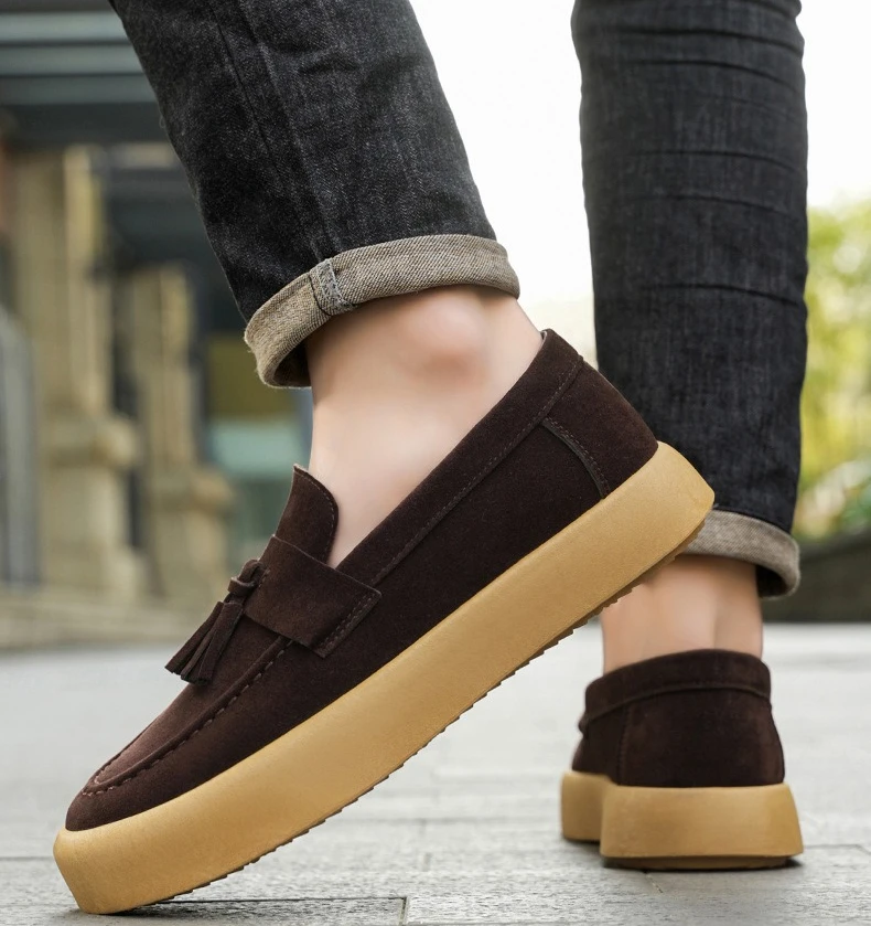 Neue Herbst-Herrenschuhe im Britischen Stil Modische Loafer Lässige Herrenschuhe – Detail 6