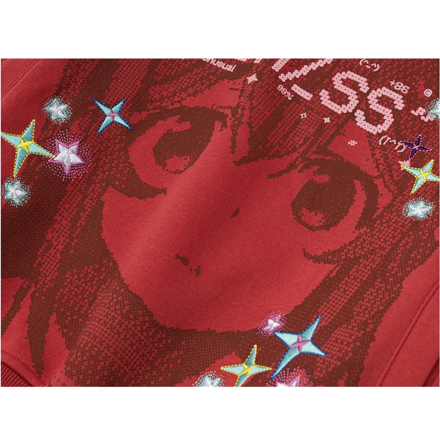 Dames cartoon meisje print hoodie 2025, herfst streetwear trui cropped sweatshirt, casual korte tops met capuchon