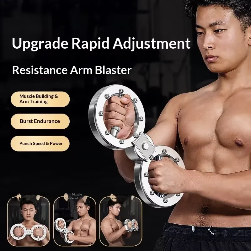 Adjustable Steel Hand Grip Strengthener 12lb Resistance Trainer for Men Forearm Arm Chest Muscle Building Fitness Exercise
