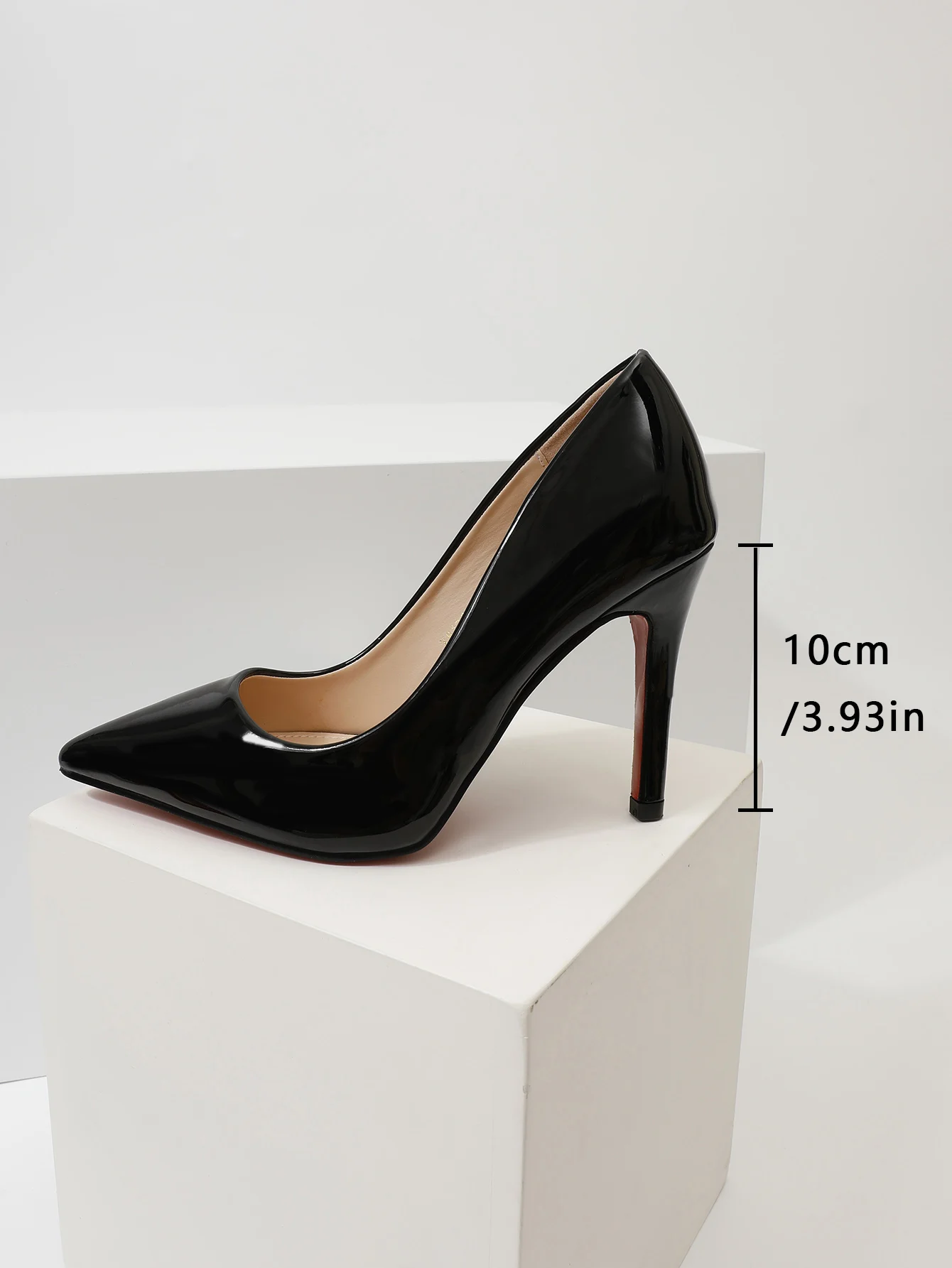 Women's high-heeled red sole mirror fashionable single-layer shoes evening gift holiday dress elegant fashion large size shoes