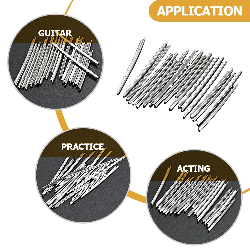 

20 Pcs Guitar Frets Wire 2.2mm Width 380mm Radius Stainless Steel Replacement Electric Bass Classical Fretboard Accessories