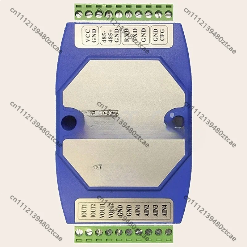 4CH Analog Output Converter Module RS232 RS485 0-10V 4-20mA Modbus Communication