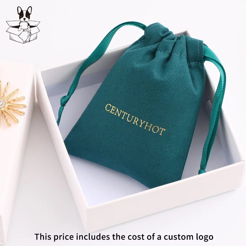 50 dark green microfiber personalized color logo drawstring bags custom bags jewelry bags necklace bags packaging bags