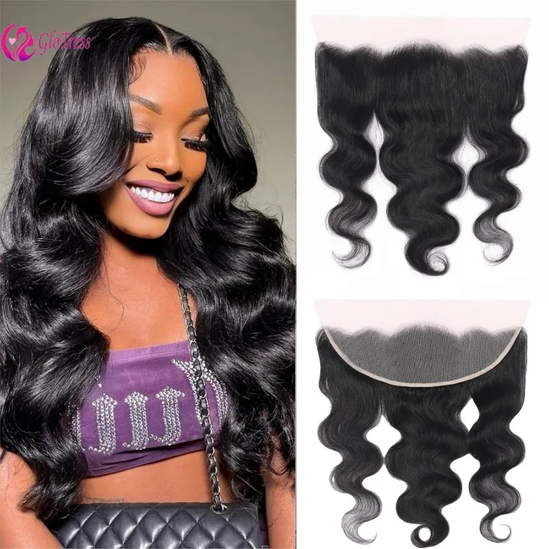 Роскошные 12A 13 x 4 кружевные фронтальные застежки объемной волны от уха до уха предварительно выщипанные 100% бразильские девственные человеческие волосы Remy свободная часть 8-20 дюймов