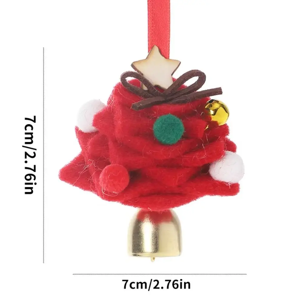 Felt Christmas Bell Pendant Creative Crisp Sound Xmas Tree Pendant Stars Mini Christmas Jingle Bells Entrance Porch