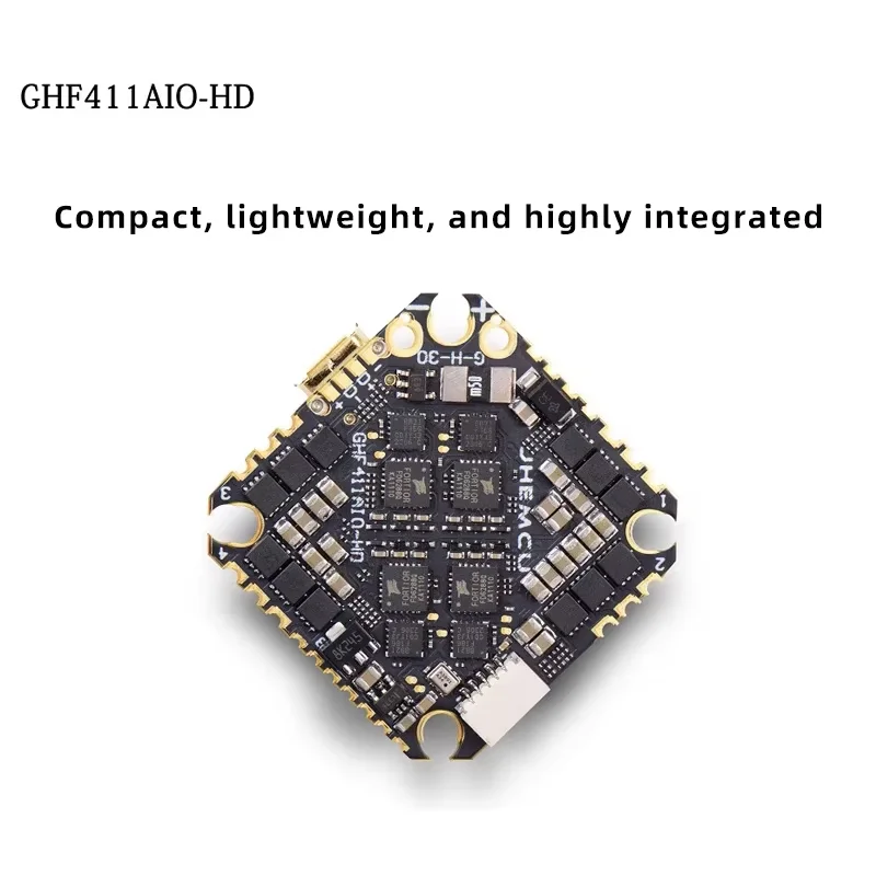Горячая распродажа 2025 года JHEMCU GHF411 AIO-HD ESC-40A F411 Контроллер полета 40A Baro OSD 3-6S Lipo 4in1 Бесщеточный ESC для FPV RC Freestyle