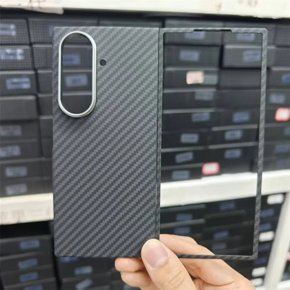 

Slim Carbon Fiber Aramid Case For For Samsung Galaxy Z Fold7 Shockproof Armor Cover