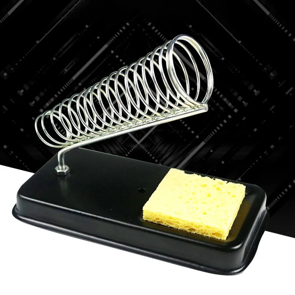 Electric Soldering Iron Stand Holder With Welding Cleaning Sponge Pad Resistance Soldering Iron Stand+1*sponge