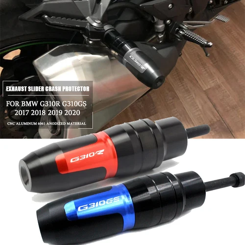 Para BMW G310R G310GS G 310 GS/R 2017-2019 2020 accesorios CNC para motocicleta protección contra caídas deslizador de escape Protector de almohadilla de choque