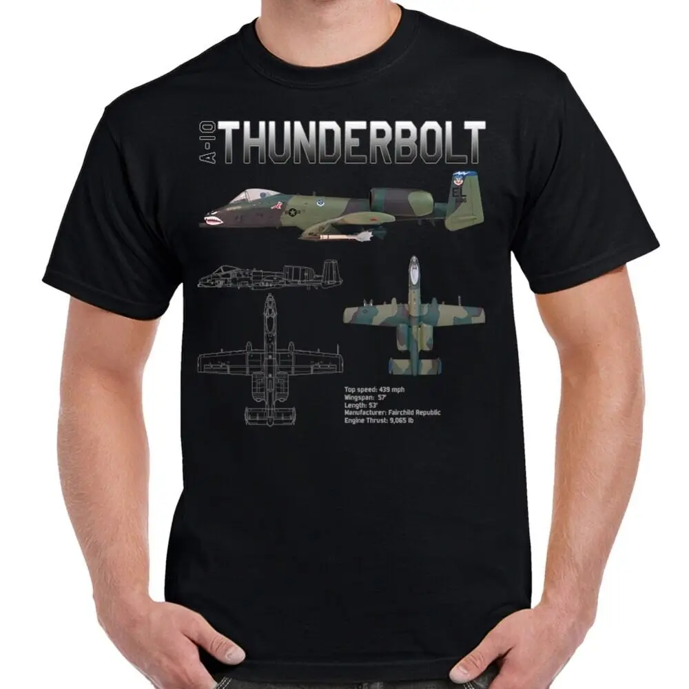 A-10 Thunderbolt II (Warthog) Schematic Adult T-Shirt Y2K tops Unisex Summer Short Sleeve