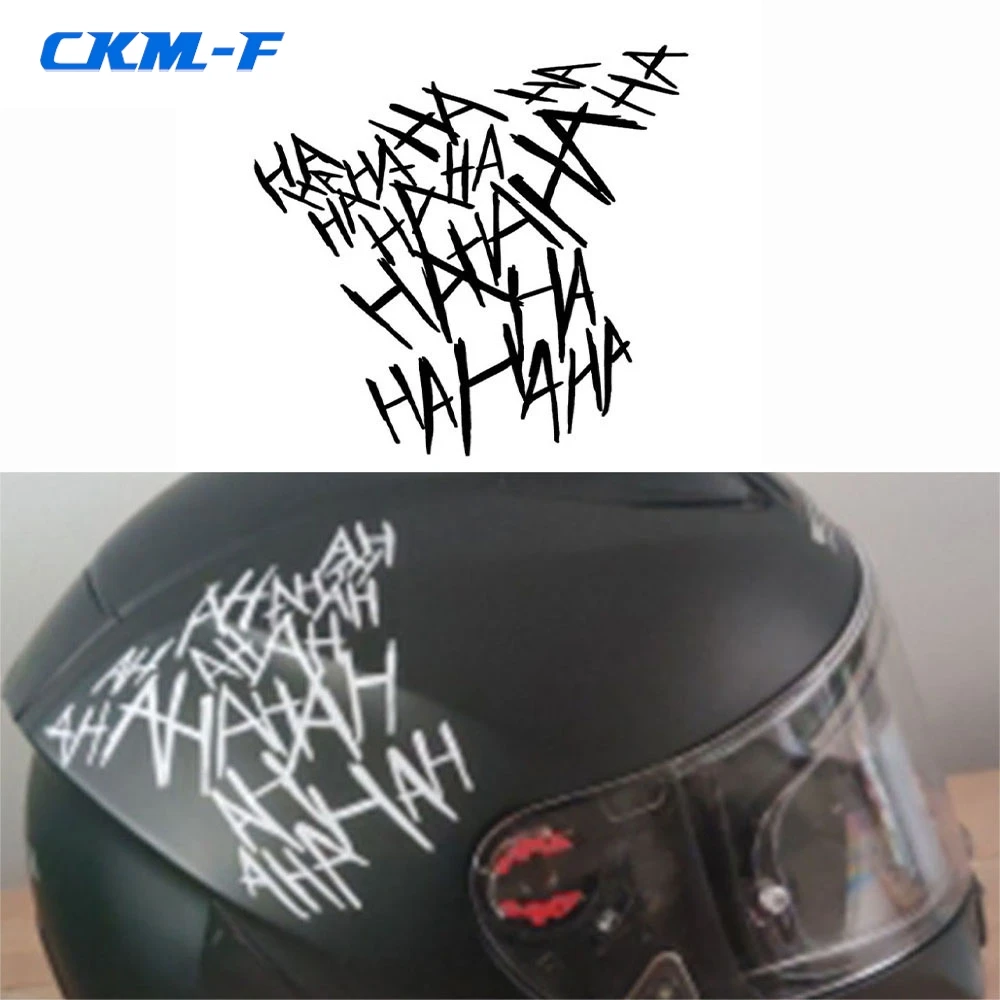 HAHAHA Helmet Sticker Novel Joker Hahaha Decals Stickers Funny Graffiti Car Sticker Waterproof Stickers For Universal Car