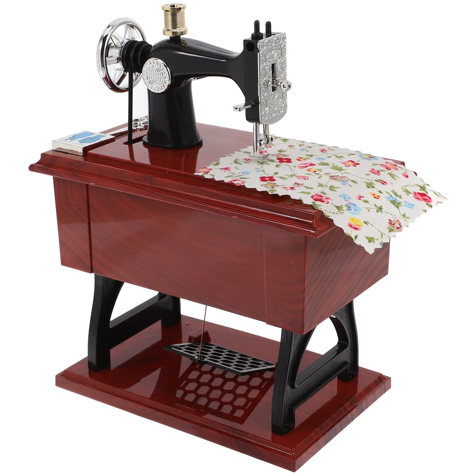 

Vintage Sewing Machine Music Box Large Size Mechanical Winding Musical Ornament Home Decoration Romantic Gift for Birthday