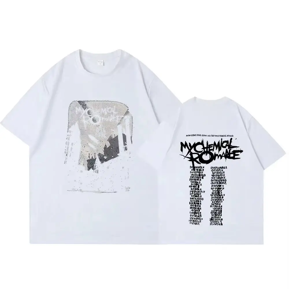 Candle Punk Band Sign Tops My Chemical Romance 2026 Tour Print T Shirt Fashion Y2k T-shirt Casual Loose Oversized T Shirt Unisex