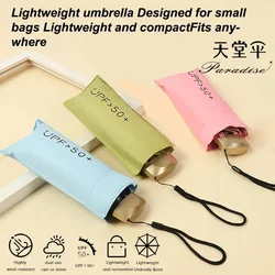 Mini Sun Umbrella Small Pocket Rain Umbrella Vinyl Folding Umbrella UV Ultraviolet Protection Sun Shade Pocket Parasol Capsule