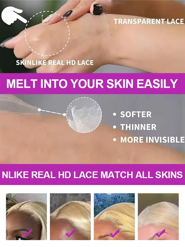 613 HD الدانتيل الباروكة الأمامية 13x6 شعر بشري أشقر الباروكات 220 الكثافة الجسم موجة الدانتيل الجبهة الباروكات الملونة الشعر البشري قبل قطعها 40 بوصة #5