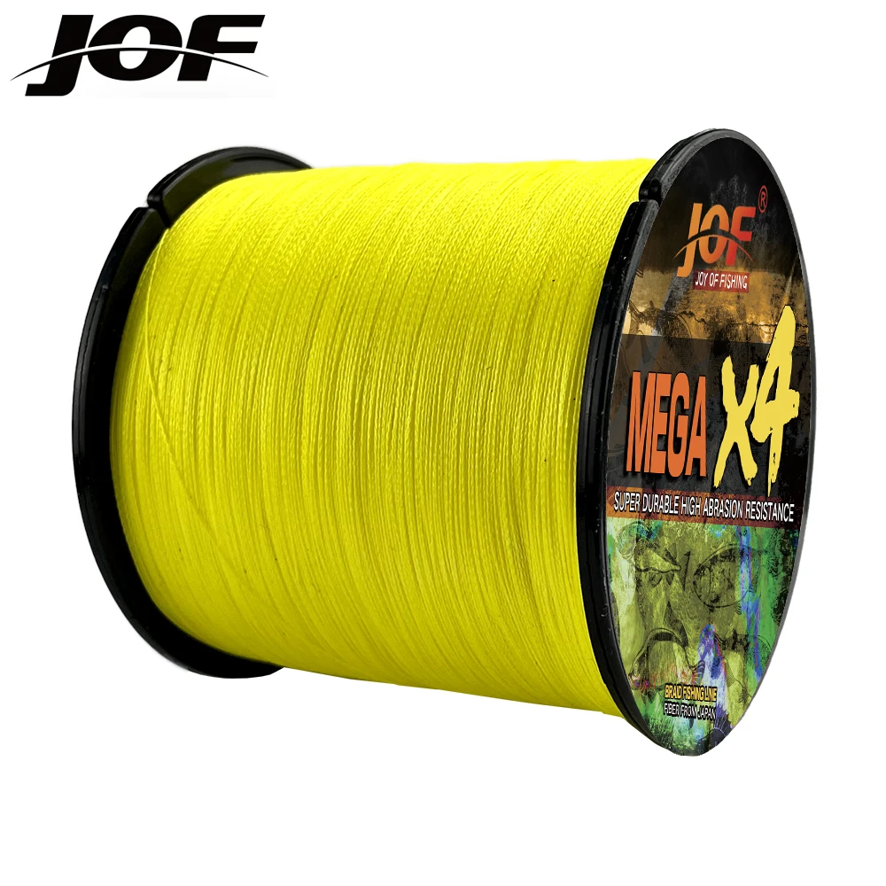 JOF 4 Strands Fishing Line 1000M 500M 300M Multifilament PE Braided Fishing Line Saltwater Carp Fishing