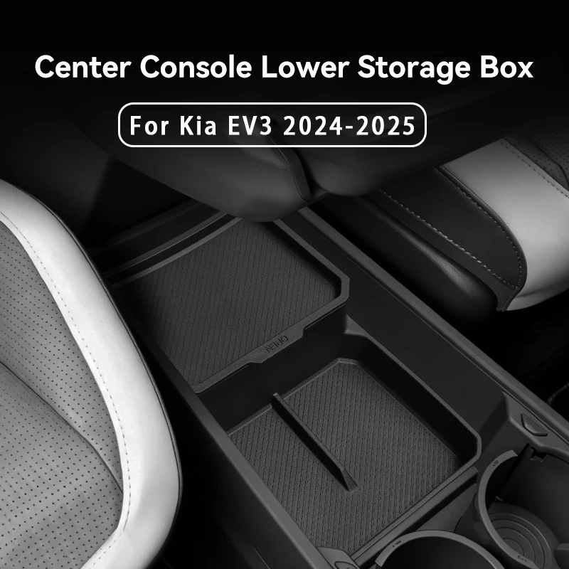 

For Kia EV3 2024-2025 Center Console Armrest Box Storage Box ABS Car Central Armrest Organizer Storage Box Interior Accessories