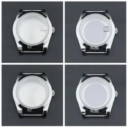 Neiton 36mm/40mm Silver Watch Case Sapphire Fit NH36 NH34 NH35Movement Bevel Edge Good Quality316L Stainless Steel
