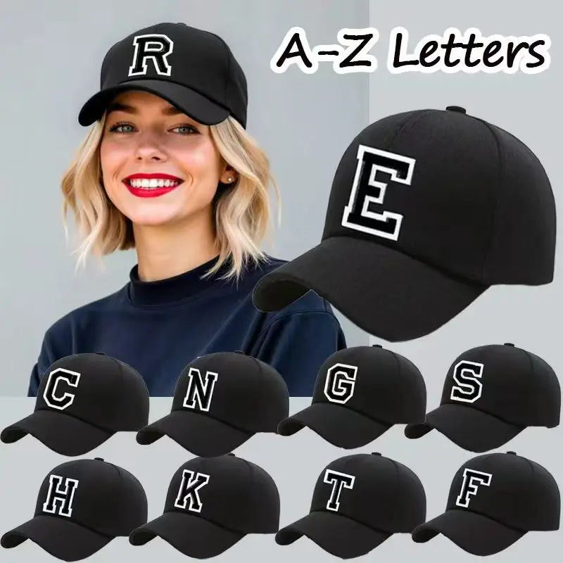 1PC Unisex A-Z Letter Corduroy Baseball Cap,Women Adjustable Sports Hat,Vintage Corduroy Hat Trucker Cap