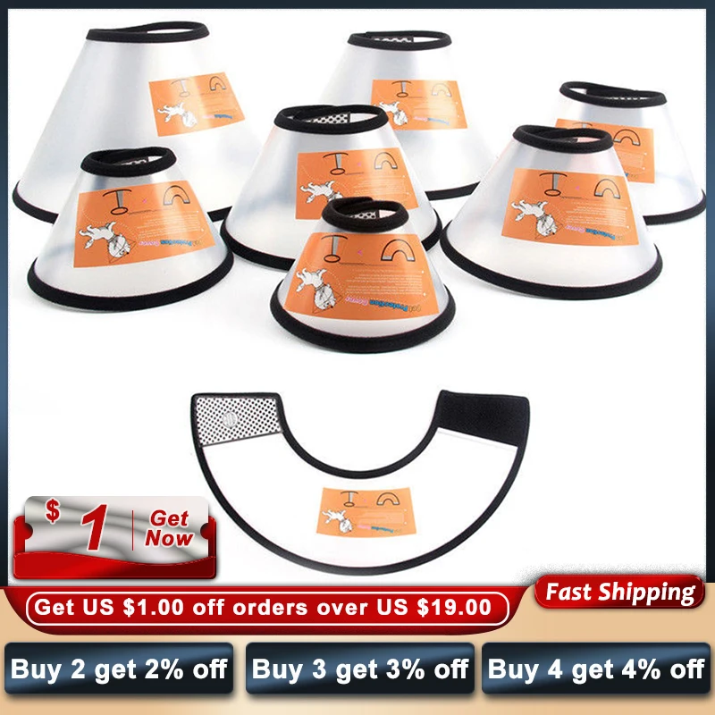 กรวยป้องกันปลอกคอสำหรับแมวสุนัขสัตว์เลี้ยงแผล Healing Protection Cover