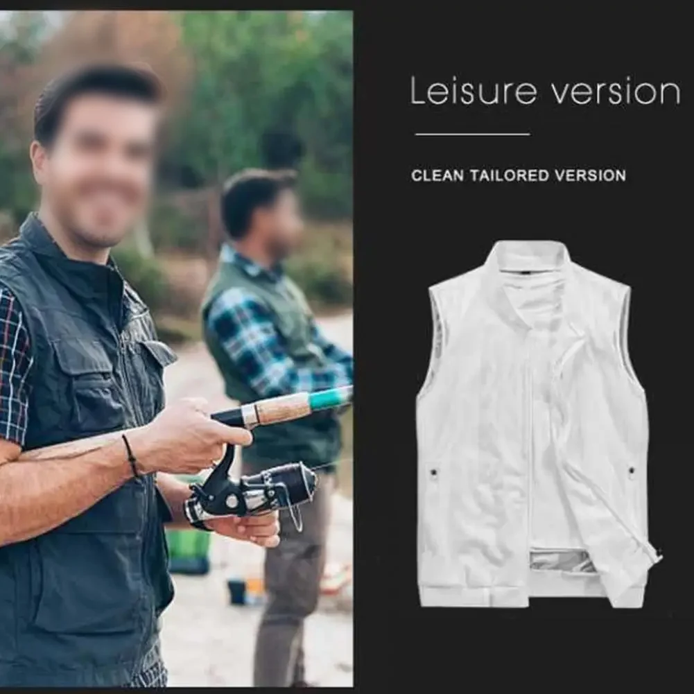 Männer Weste Ärmellose 1pc Jacke Atmungsaktive Weste Komfortable Multi-Tasche Outdoor Angeln Wandern Polyester Männer Heißer