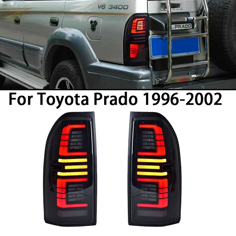 car Styling Tail Lamp for Toyota Prado 1996-2002 LED Tail Light DRL Brake Reverse Stop Lamp Automotive Accessories