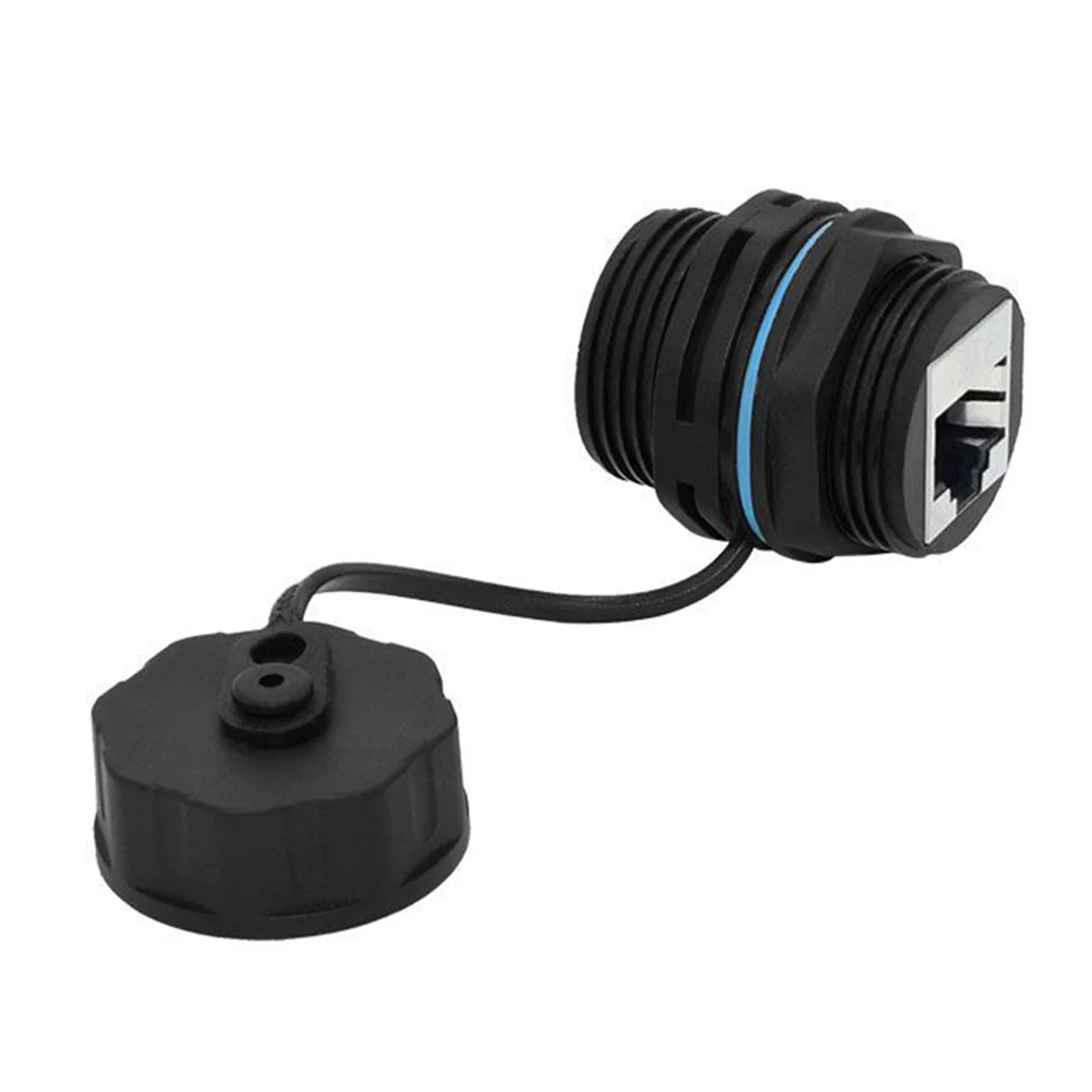 2PCS RJ45 แผง Mount Coupler, IP68 ป้องกันอุตสาหกรรมแผง Mount Ethernet LAN ผ่านสําหรับ CAT6/CAT5E/CAT5