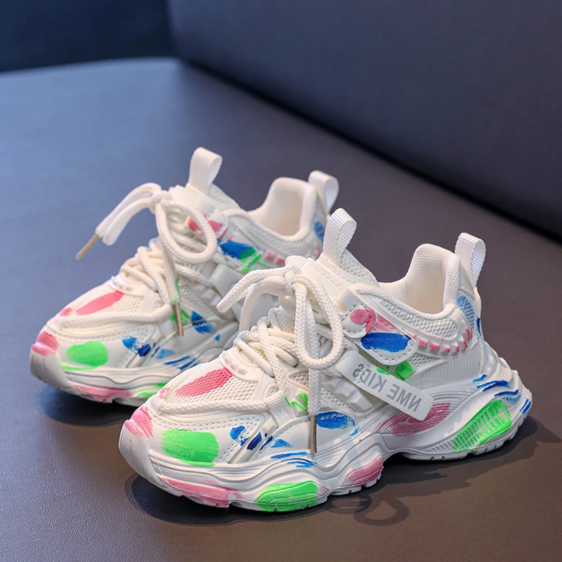 

Children Sneakers Spring and Autumn Boys Girls Outdoor Casual Shoes Student Versatile Children Shoes Soft Soled Daddy Shoes