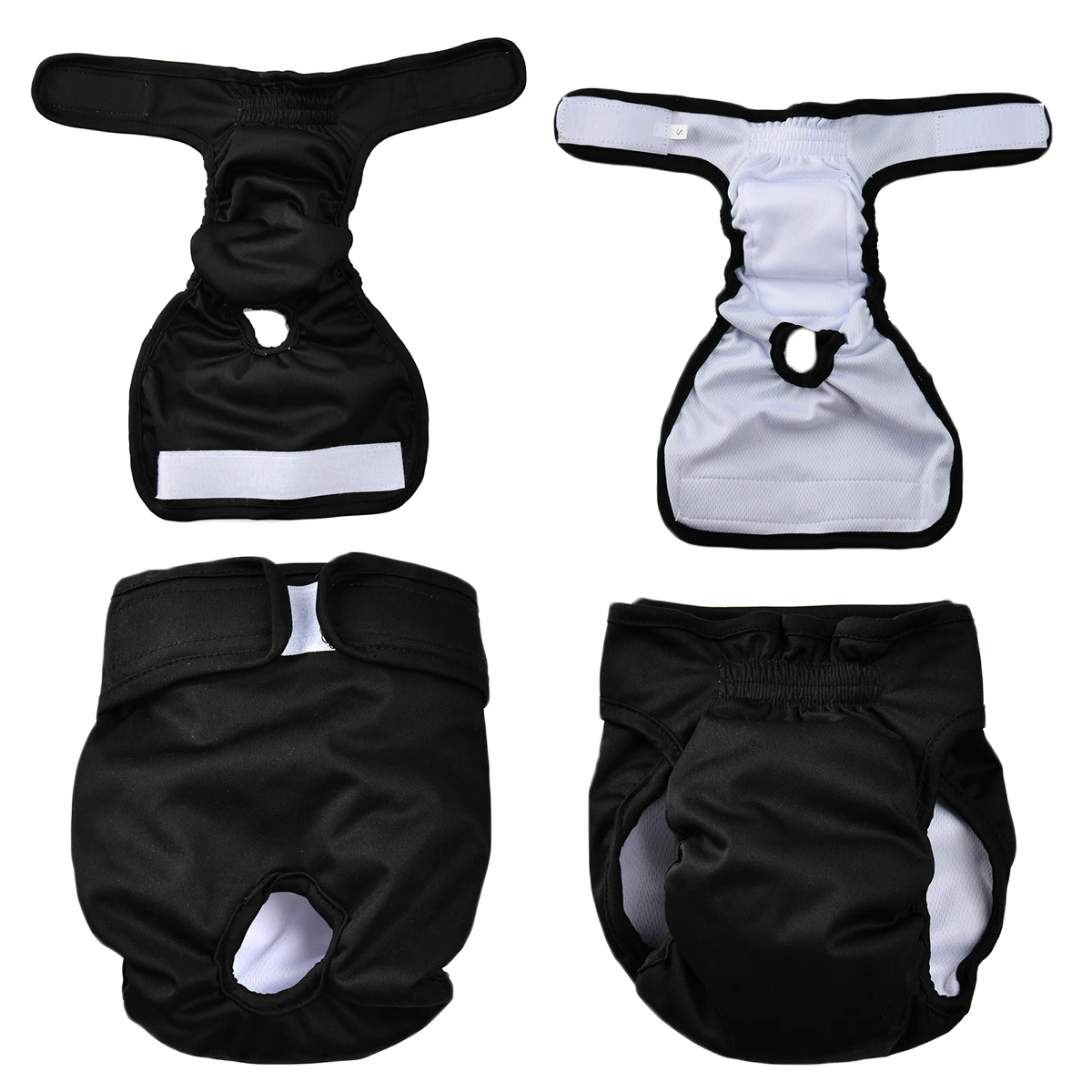 3pcs Washable Female Dog Diaper for Small Medium Dogs Adjustable Pet Physiological Pant Reusable Leakproof Pets  Diapers Sets view 6