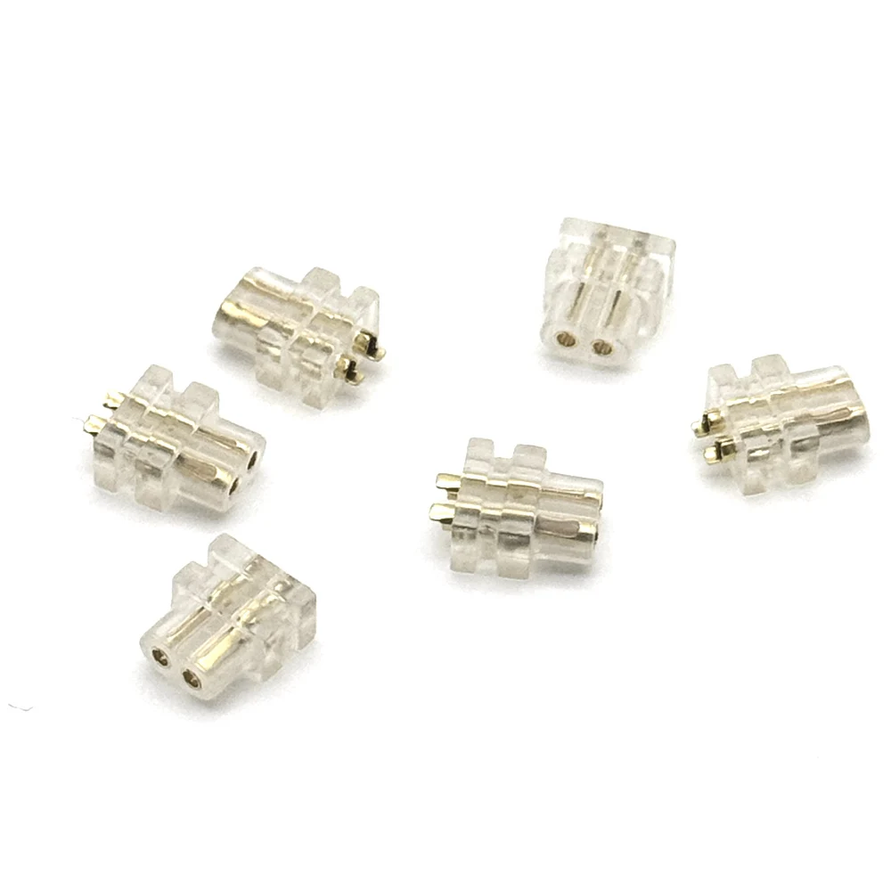 1000pcs Electricity Wire Connector 0.78mm 2pin Famale Socket Temperature Resistance POM Earphone Adapter for UE KZ QDC ZSN CCA