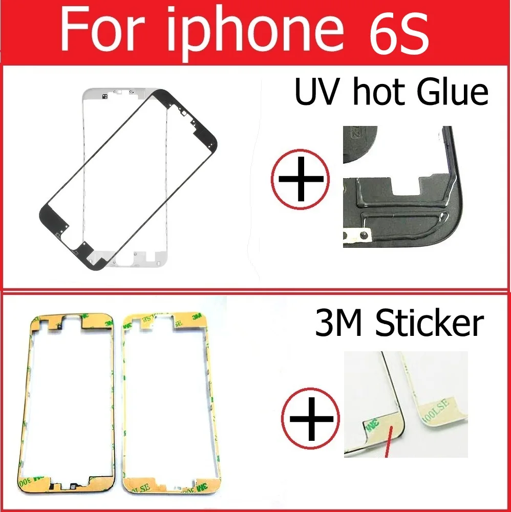 Touch Screen Bezel Frame For iPhone 4 4s 5 5s 5c se 6 6s 7 plus Front Bezel Bracket Holder LCD frame +3M sticker or UV hot glue