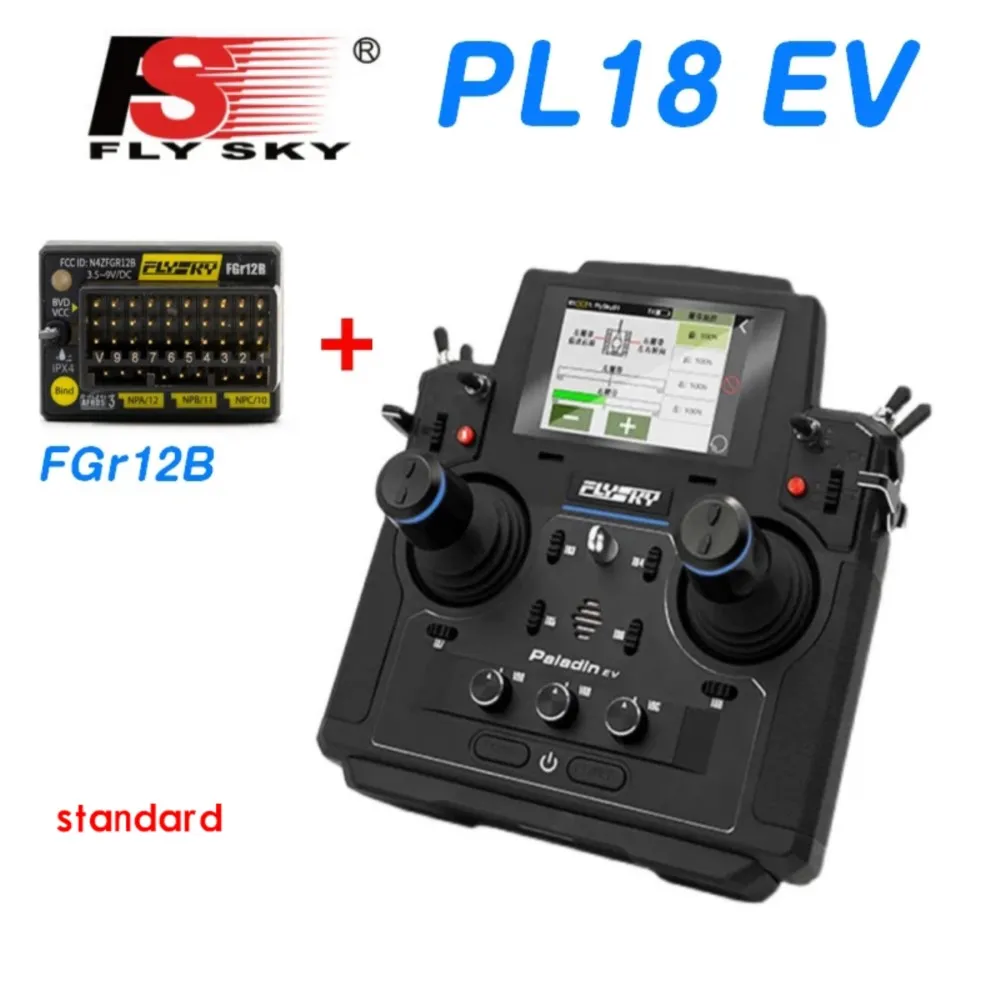 Ersatz Flysky PL18EV Sender 18CH Funksystem FGR12B Empfänger für RC Boote Autos Panzer LKW Standard Ultimatives Modellspielzeug