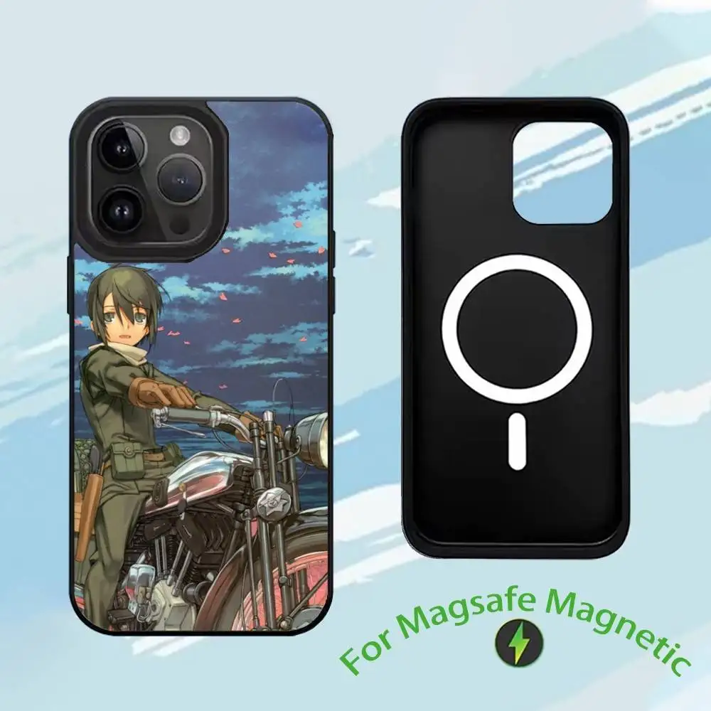 Capa de telefone anime t-o mundo bonito para iphone17,16,15,14,13,12,11, plus, pro, max para magsafe capa de carregamento sem fio