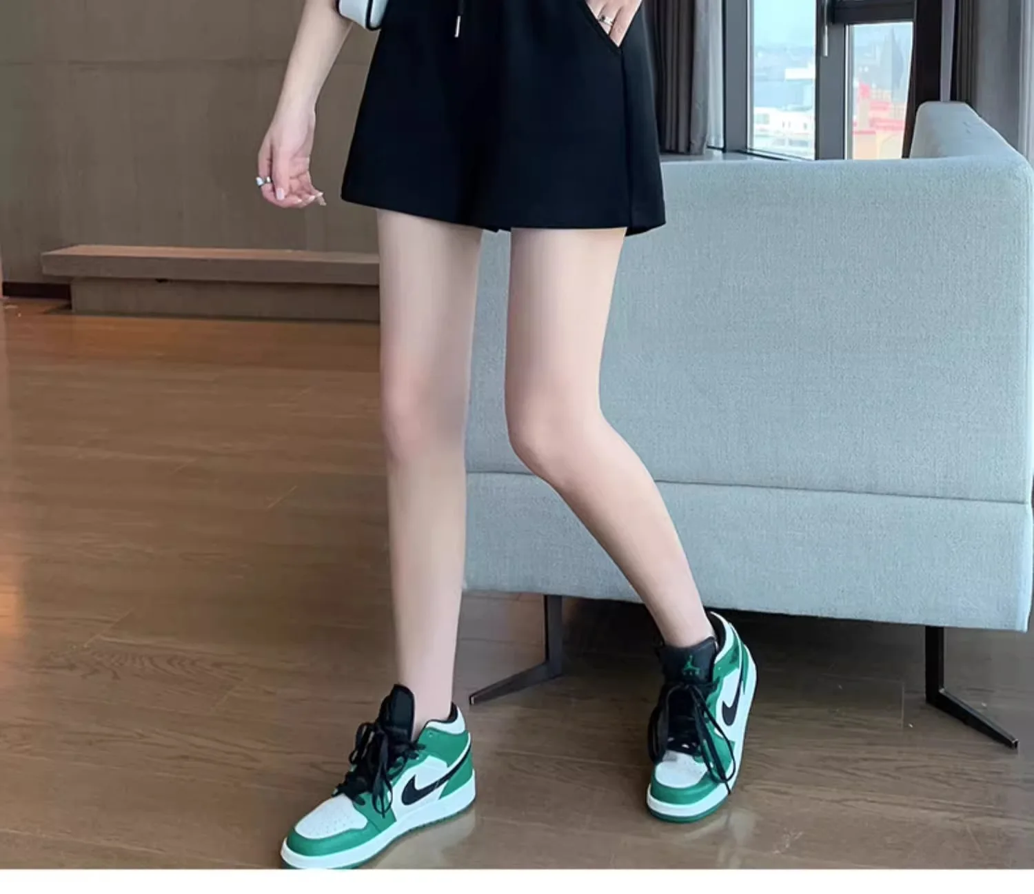 Fno pockets emale طالب جامعي الترفيه المنزل الرياضة تشغيل السراويل فضفاضة تناسب الركض السراويل، ملابس رياضية لليوجا، السراويل الرياضية الصالة الرياضية