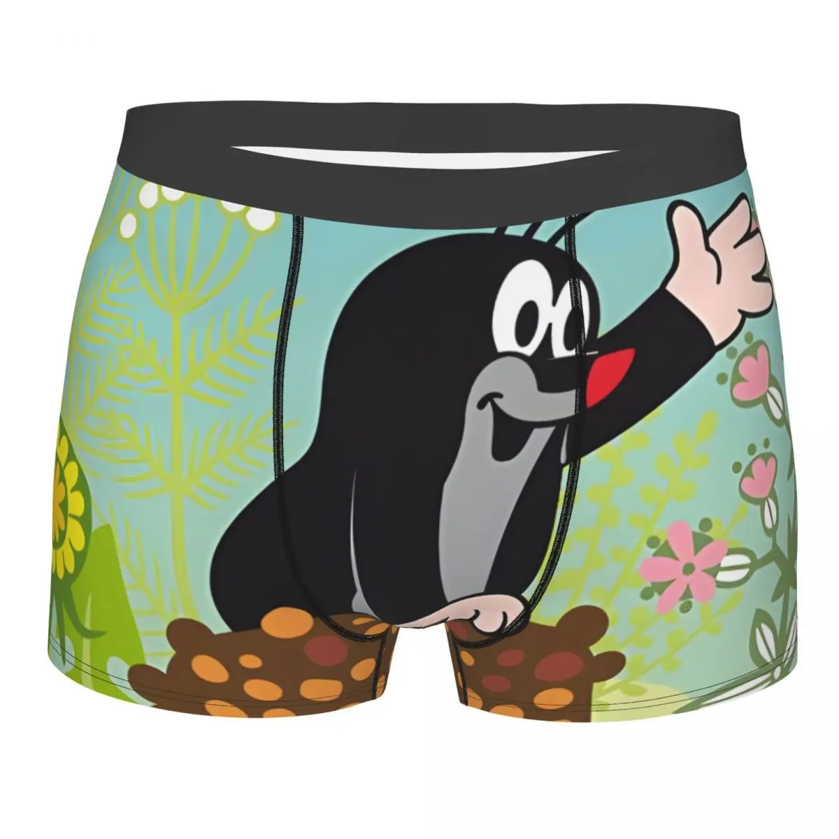 Hello The Little Mole Underpants Homme Panties Male Underwear Comfortable Shorts Boxer Briefs