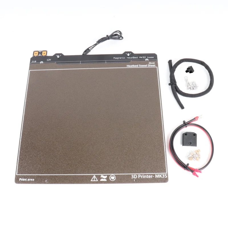 

For Prusa i3 mk2.5s MK3S 12V 24V MK52 Hot bed Heating platform imported powder steel plate PEI