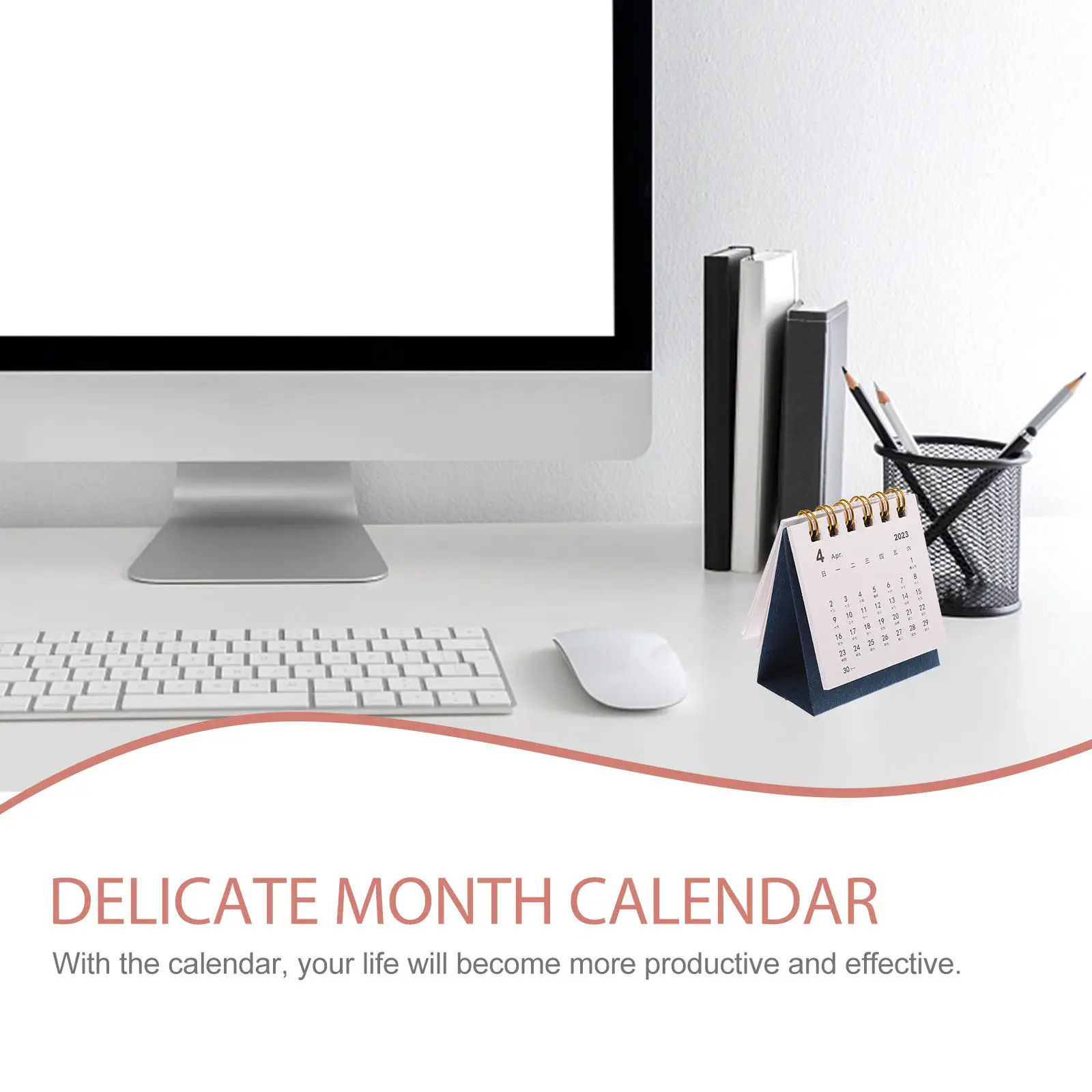 

Мини-настольный календарь в креативном простом стиле, домашний ежемесячный календарь, украшение для рабочего стола, портативные офисные принадлежности