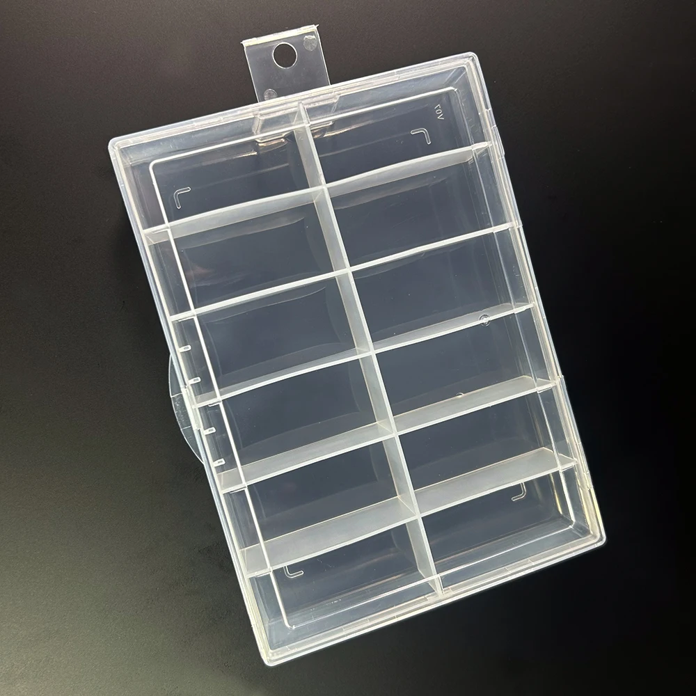 5pcs 12 Grids Plastic Organizer Box Compartment Organizer Boxes for Nail Accessories Screw Sewing Arts Bead Storage Containers