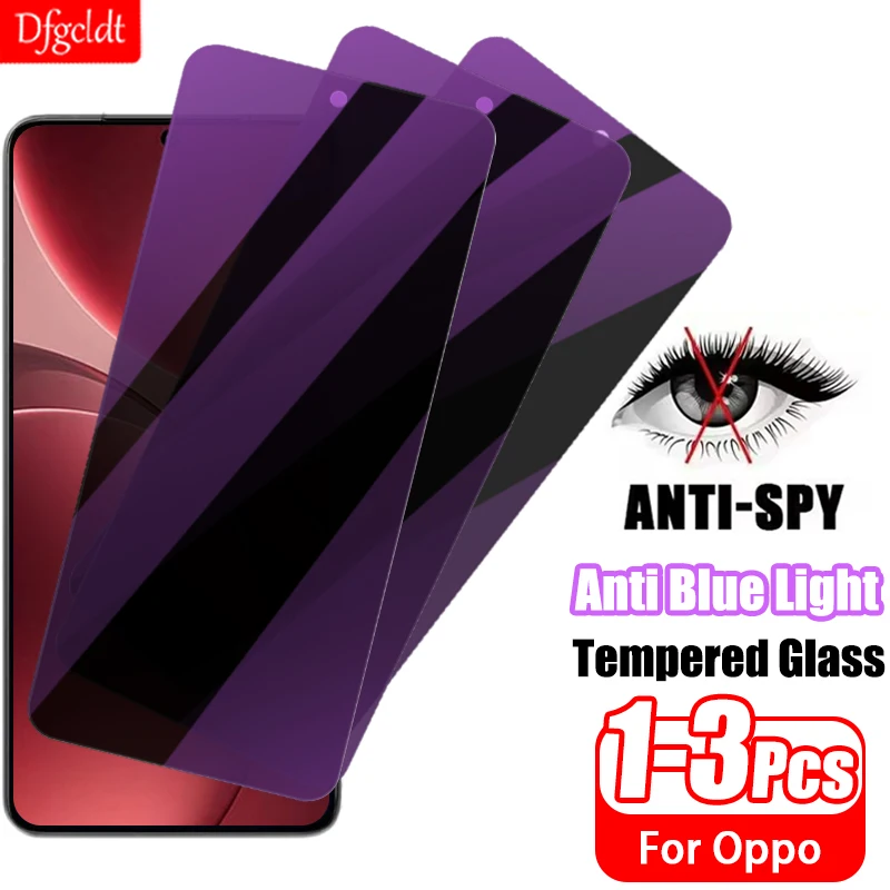 

Anti Blue Light Privacy Screen Protector for Oppo Find X9 Pro X8 Ultra Anti-spy Tempered Glass for Find X8s+ X8s X5 X3 X2 Lite