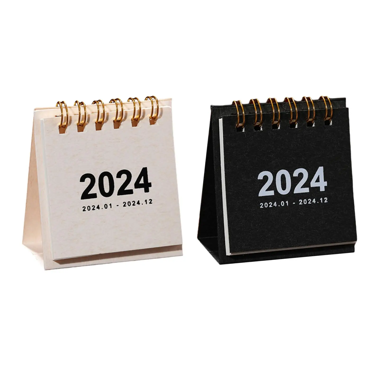 Small Desk Calendar 2024 Standing Desk Calendar Twin Wire Binding Calendar for Planning Organizing Office Home Desktop Ornaments