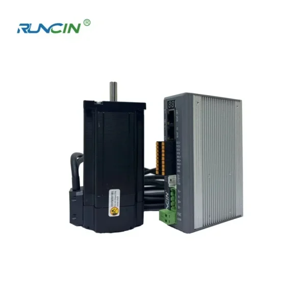Runcin 2 Phase Nema24 2.8N.m 397Oz.in 112mm Closed Loop Stepper Motor Bus Type Driver Kit EtherCAT DC Power Control Cnc Machine