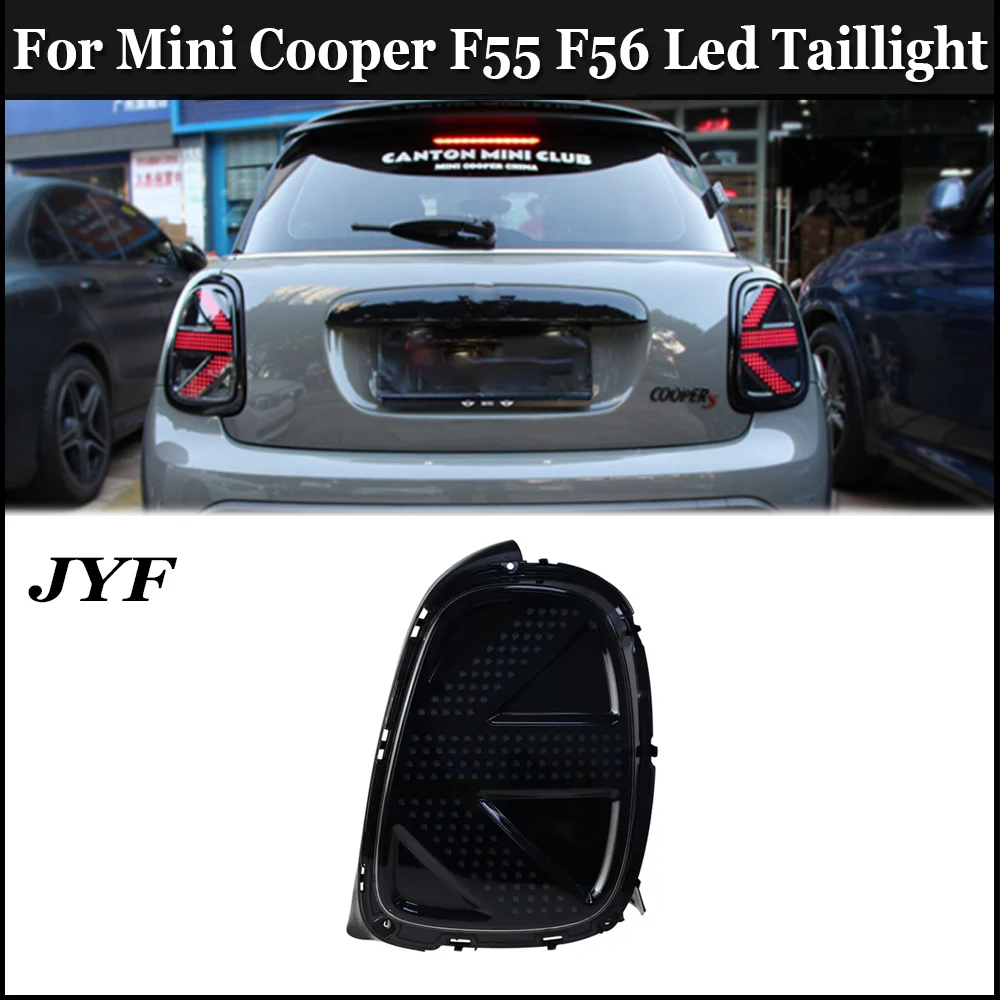

Светодиодные задние фонари черного цвета для Mini F55 F56 2014-2017 Задний фонарь указателя поворота Противотуманные высокие и низкие стоп-сигналы Plug And Play Аксессуары