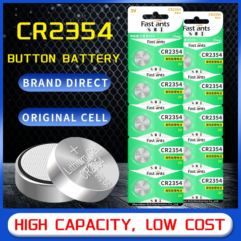 CR2354 3V Lithium Battery Replace DL2354 BR2354 ECR2354 Button Coin Cell High Capacity For Key Fob Remote Control Watch Toys
